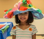 girl with her Natsumatsuri paper hat