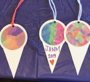snow cone suncatcher craft at the 2019 Natsumatsuri Family Festival