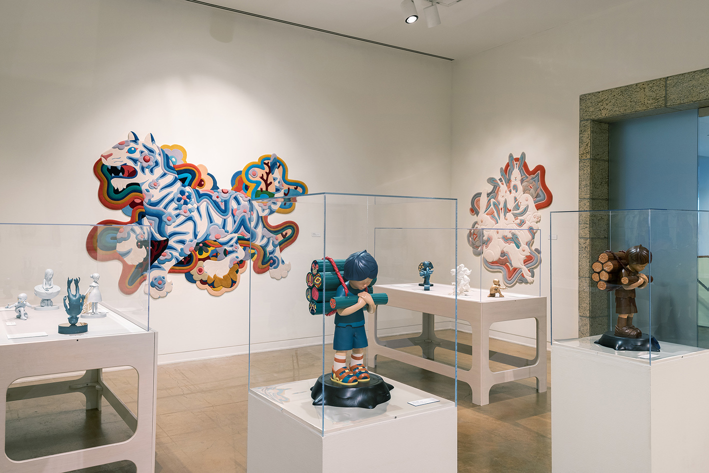 James Jean sculptures and quilts