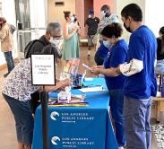 LA public library booth