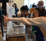 scavenger hunt showing a girl pointing to a clue