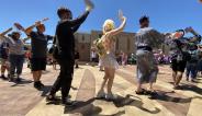 people dancing obon