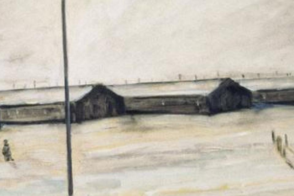 hisako hibi painting of barracks in the heat